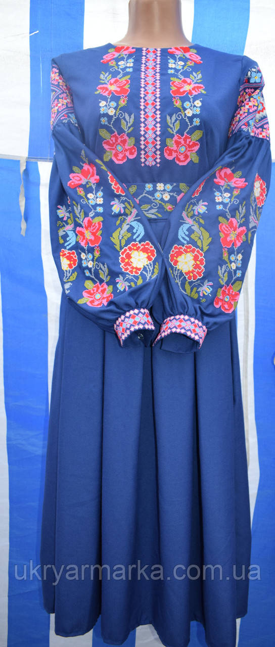 Розкішні вишиті квіти - сукня вишиванка "Ореанда"