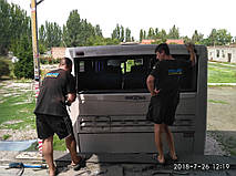 Изготовление и замена заднего стекла на автобус НефАЗ 5299 (Нефтекамского автомобильного заводава) Никополе (Украина). 7