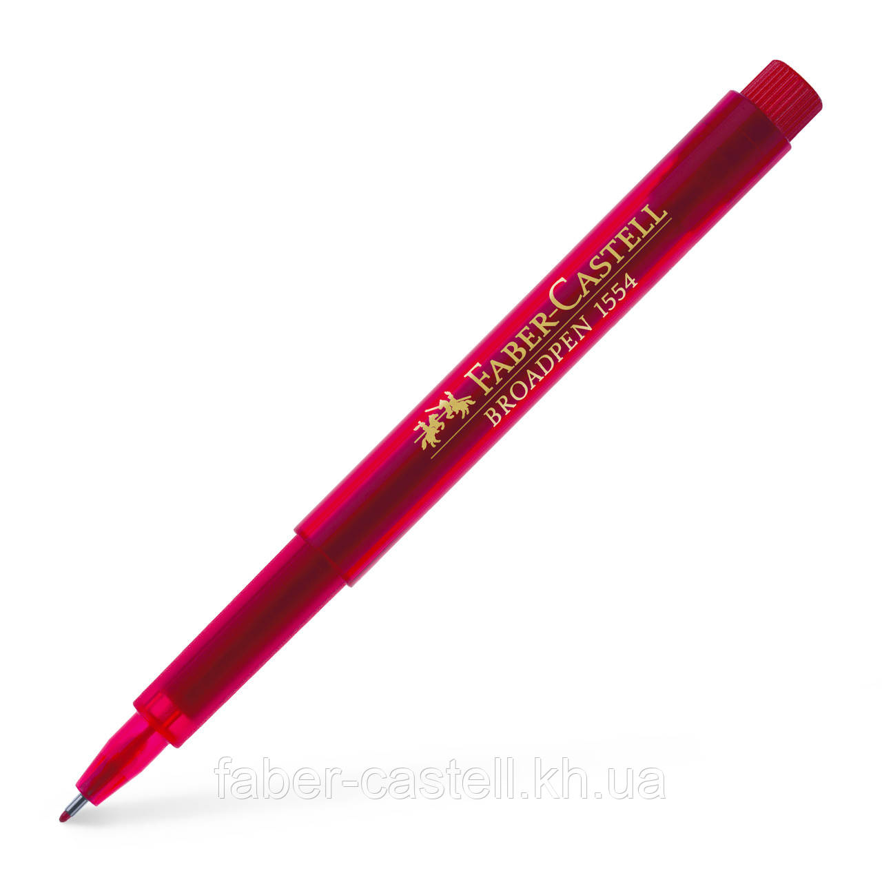 Капілярна ручка Faber-Castell BROADPEN 1554 червоний, 0,8 мм, 155421