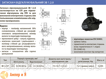 Затискач проколювальний ЗВ 1.21 (016-95/1.5-10) ЛІЗО, фото 3