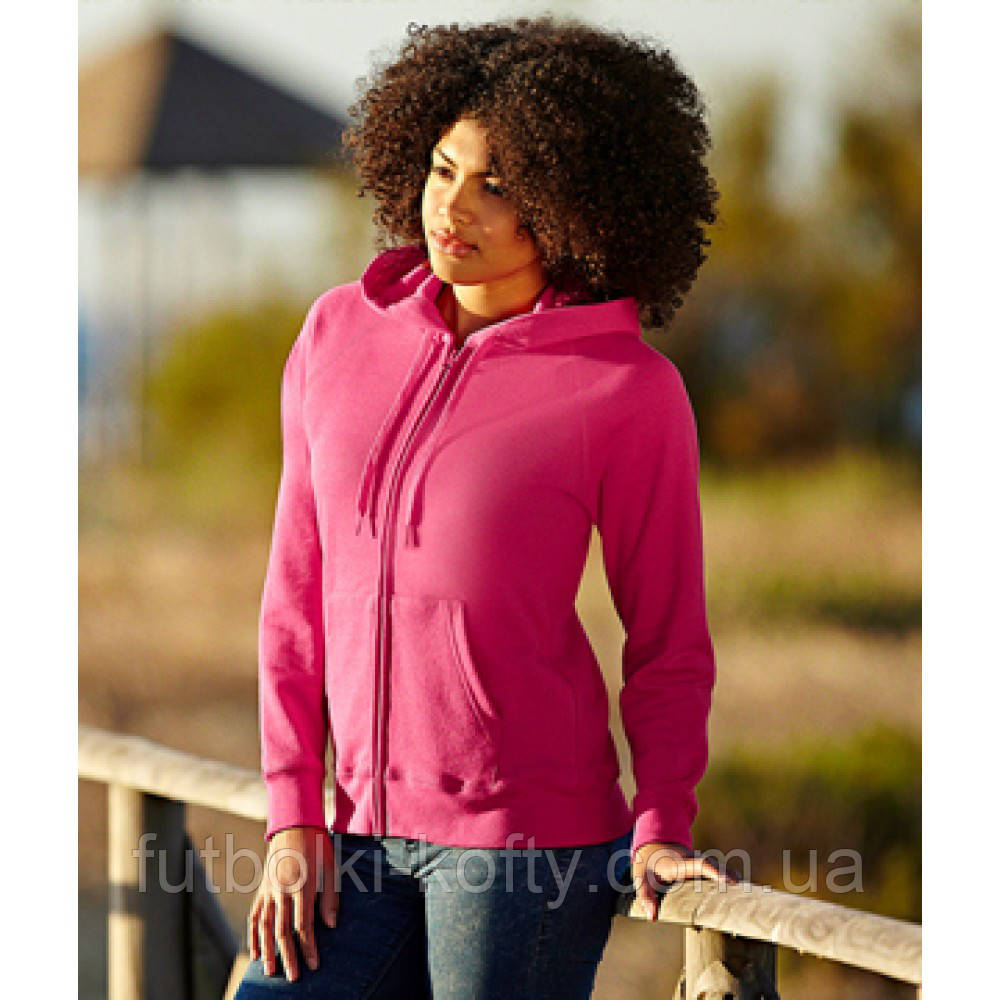 Жіноча легка кофта з капюшоном на замку Lightweight Hooded Sweat Jacket Lady-Fit 62-150-0
