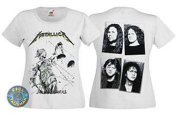 Футболка жіноча METALLICA And Justice For All біла, фото 1