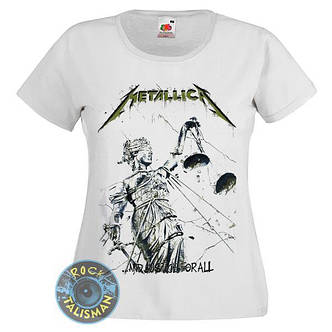 Футболка жіноча METALLICA And Justice For All біла, фото 3