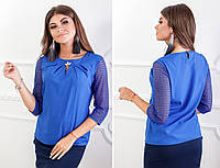 Блуза кружево арт. 122 синий