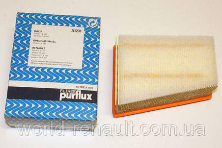 Повітряний фільтр на Рено Дастер 1.6 i 16V, 2.0 i 16V / Purflux A1231, фото 1