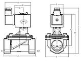 Клапан електромагнітний 1801-KBNF040-250-220AC 1 дюйм (тиск до 40 барів), фото 2