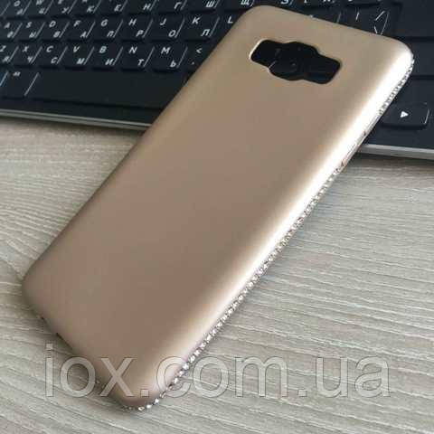 Матовий силіконовий чохол зі стразами для Samsung Galaxy J710 2016