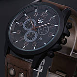Стильний чоловічий годинник коричневий, фото 2