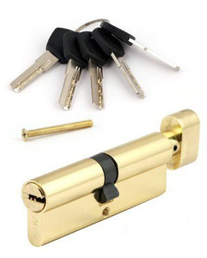 Циліндр Avers DM-90(40/50C)-C-G ключ/тумблер золото (Китай)