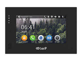 IP Відеодомофон — BAS-IP AP-07L Silver/Black Чорний