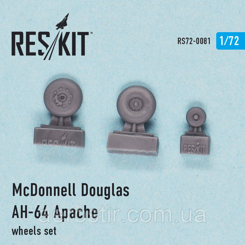 McDonnell Douglas AH-64 Apache wheels set 1/72 RES/KIT 72-0081