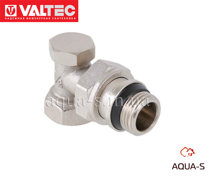 Клапан настроювальний Valtec DN 1/2" кутовий (для зворотного трубопроводу) VT.019.NR.04, фото 1