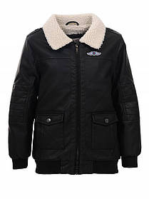 Куртка шкірозамінників на хутрі для хлопчиків гуртом, Glo-story, 134/140-170 рр., арт. BFY-4424