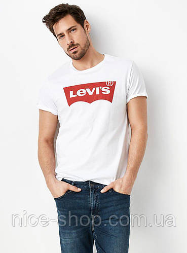 Футболка мужская Levis белая (ID#736260055), цена: 550 ₴, купить на Prom.ua