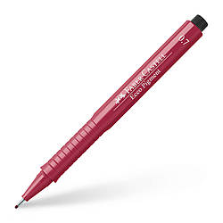 Ручка капілярна для графічних робіт Faber-Castell Ecco Pigment, діаметр 0,7 мм, колір червоний, 166721