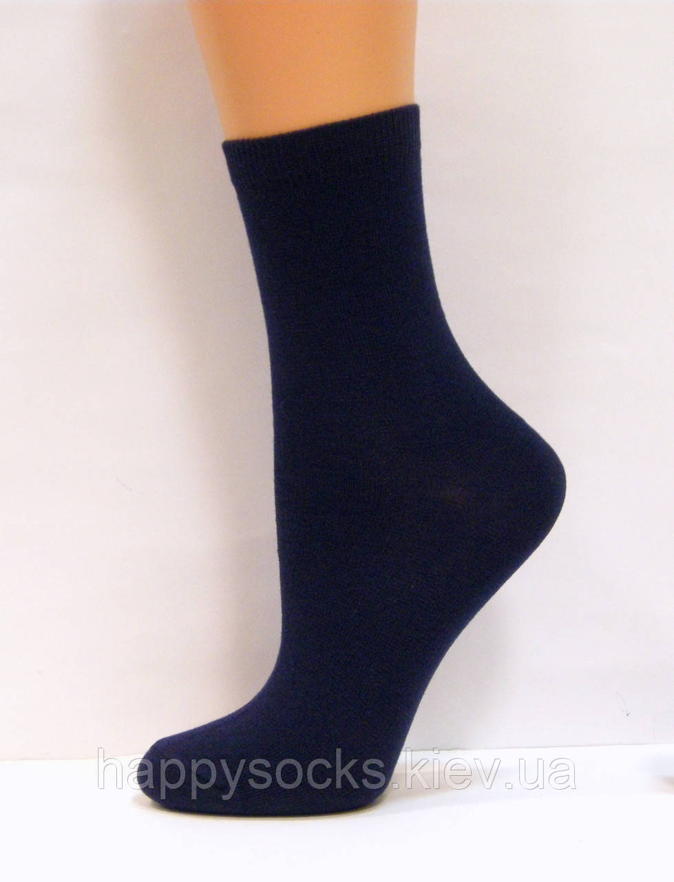 Хлопчачі високі шкарпетки для школи темно-синього кольору, фото 1