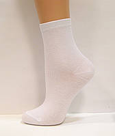 Детские хлопковые носки высокие белого цвета 16см(26-28р)