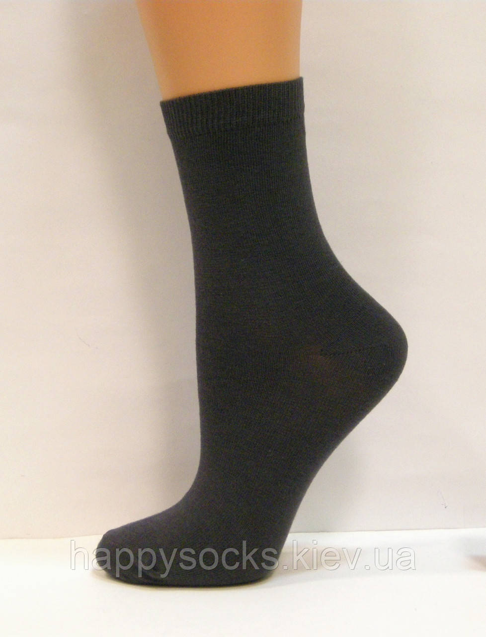 Детские носки серого цвета в школу мальчиковые 20см(30-32р) - фото 1 - id-p123738570