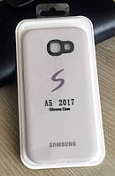 Кольоровий силіконовий чохол-накладка для Samsung Galaxy A5 2017 / A520 Світло-сірий