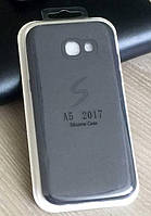 Кольоровий силіконовий чохол-накладка для Samsung Galaxy A5 2017 / A520 Чорний