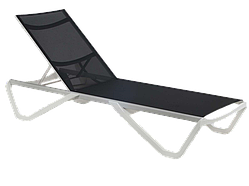 Шезлонг Papatya Wave білий 01, сітка антрацит 5700