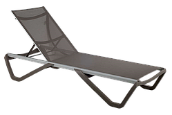 Шезлонг Papatya Wave сіро-коричневий 61, сітка-коричнева 50070
