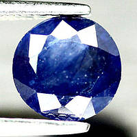 1.82 кт Природный синий сапфир круг 7.4 мм