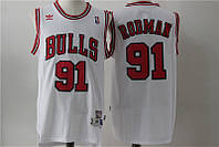 Мужская майка белая Chicago Bulls Rodman №91(Родман) сезон NBA All-Star 1995-1996