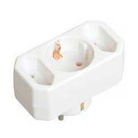 Трійник Т-01/01-2 -1 круглих + 2 плоских гнізда ІЕК