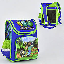 Шкільний рюкзак ортопедична спинка 3 кишені з зображенням гри Майнкрафт