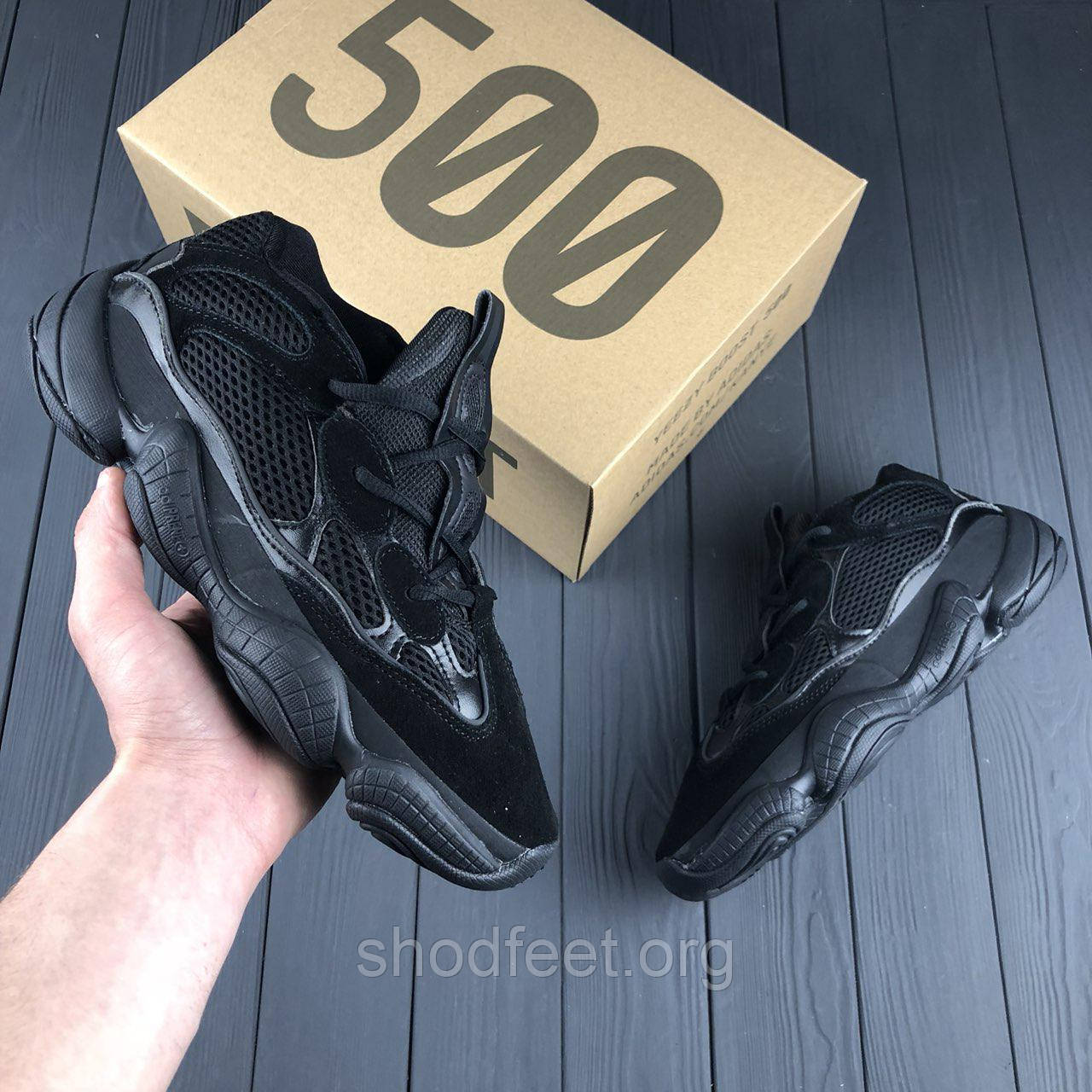 Жіночі кросівки Adidas Yeezy 500 "Utility Black", фото 1