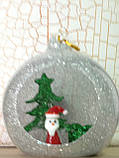Куля новорічна, 8,5 см, декоративне скло, сувенір новорічний, Дніпропетровськ, фото 4