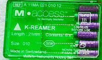 K-reamer M-access (25мм.) корневые буравы ручные 6 шт 10, 25