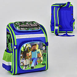 Шкільний рюкзак ортопедична спинка 3 кишені з зображенням Minecraft