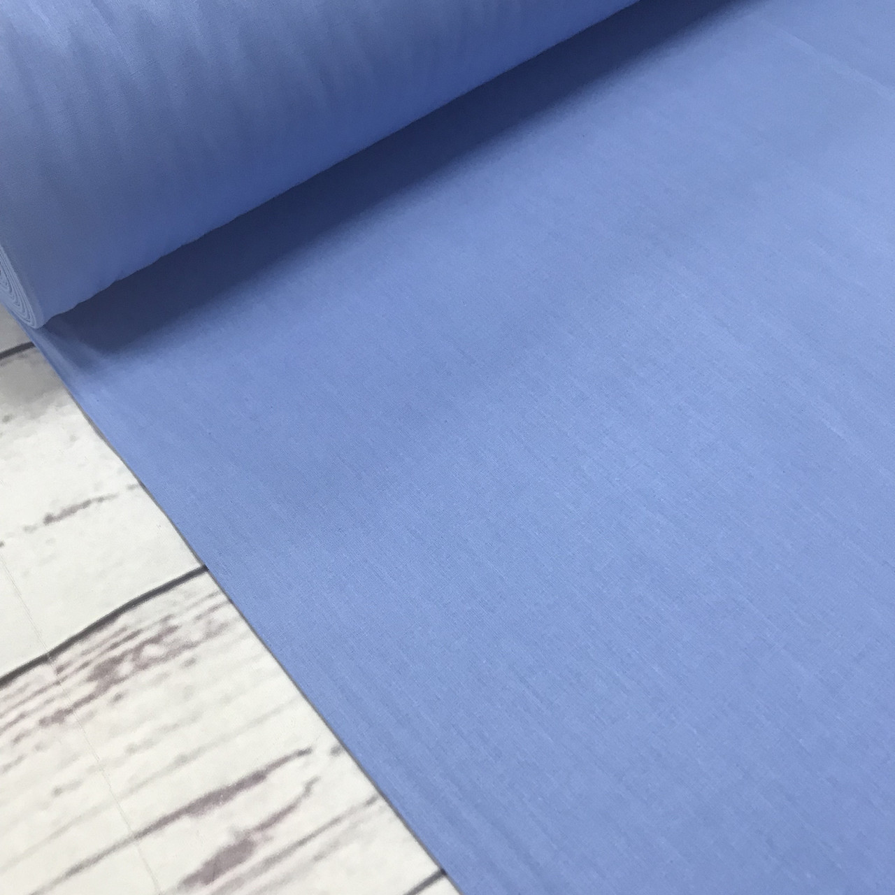 Тканина поплін De Luxe, однотонний волошковий (Туреччина шир. 2,4 м) (P-FR-0061), фото 1