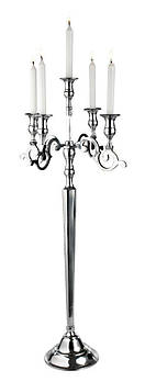 Великий свічник на 5 свічок висота 100 см з алюмінію