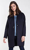 Жіноче пальто темно-синього кольору. Модель Evita Zaps. Колекція осінь-зима