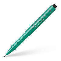 Ручка капиллярная для графических работ Faber-Castell Ecco Pigment, диаметр 0,5 мм, цвет зеленый, 166563