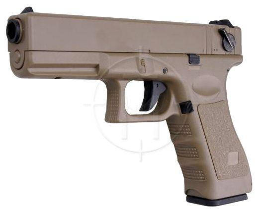 Електропістолет GLOCK 18C CM.030 (без АКБ) - TAN (для страйкболу), фото 1