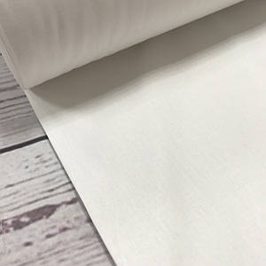 Тканина поплін De Luxe, однотонний білий (Туреччина широче. 2,4 м)  (P-FR-0001)