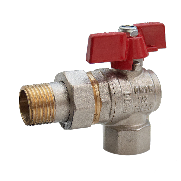 Кран кульовий FADO New кутовий з американкою 3/4" PN 40