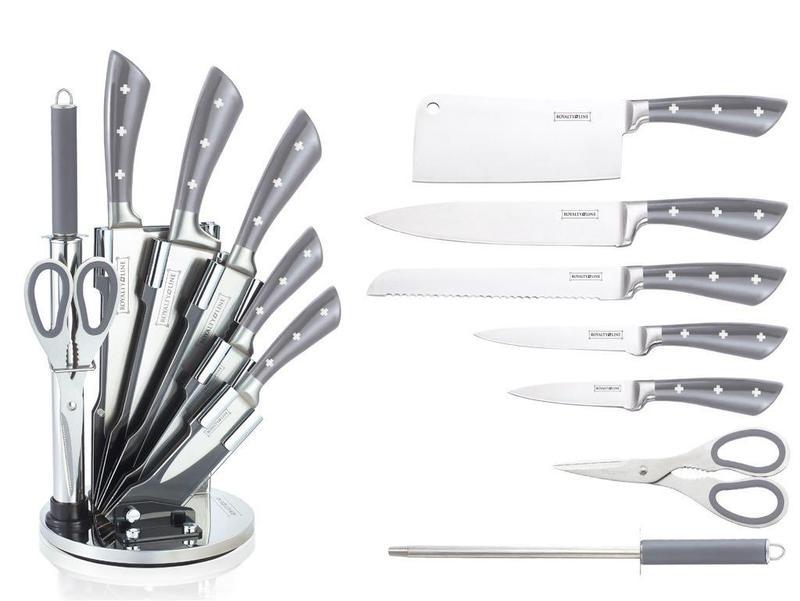 Набір металевих ножів на підставці Royalty Line RL-KSS822 7pcs