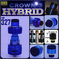 № 327 Uwell Crown 3 Drip Tip Hydrid Blue. Дрип тип гибридный Delrin & Stainless.