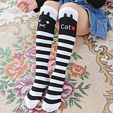 Гольфи - панчохи для Cat чорно-білі смугасті, фото 2