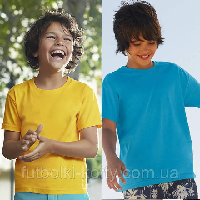 Дитяча футболка базова унісекс Valueweight Fruit of the Loom, 100% бавовна, фото 1