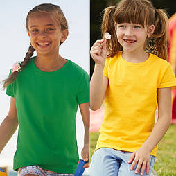 Дитяча футболка для дівчаток класична Valueweight, 100% бавовна