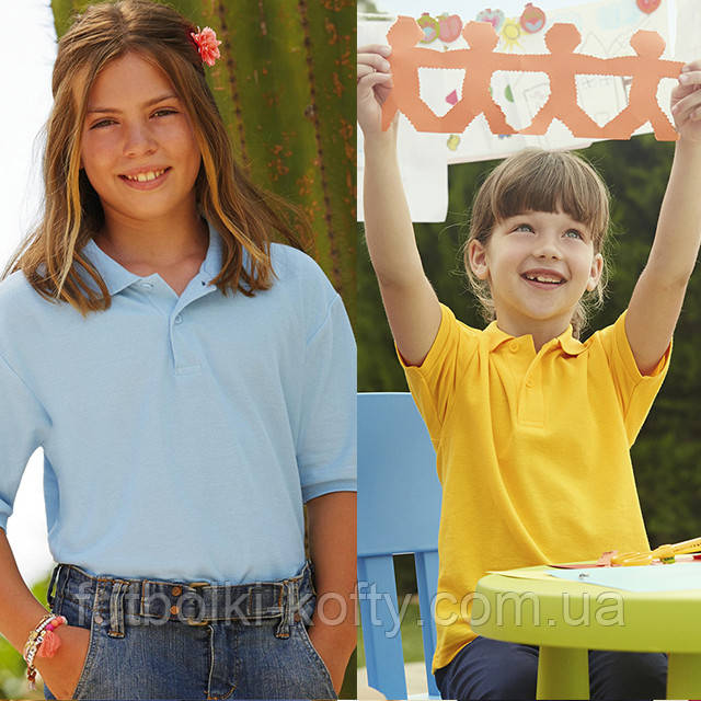Футболка поло дитяча 65/35 Fruit of the loom 63-417-0, фото 1