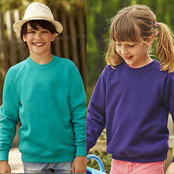Светр дитячий реглан Classic raglan sweat kids Fruit of the Loom