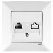 Розетка комп'ютерна одинарна VIKO Meridian Білий (90970032-WH)
