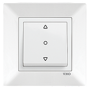 Кнопковий вимикач управління жалюзі VIKO Meridian Білий (90970072-WH)